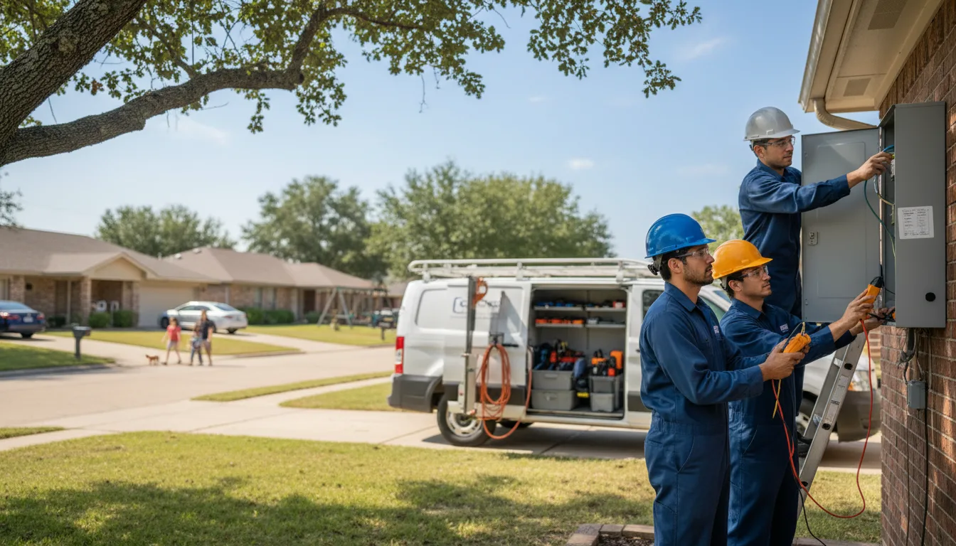 Certified electrician providing emergency electrical services in Millsap, TX